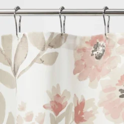 Blooms Flat Weave Shower Curtain Coral - Threshold™ -Home Improvement Store GUEST a97e5083 c50f 445a a452 c3cface7c63b