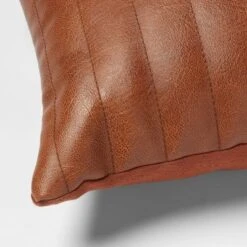 Lumbar Faux Leather Channel Stitch Decorative Throw Pillow - Threshold™ 9 Lumbar Faux Leather Channel Stitch Decorative Throw Pillow - Threshold™ -Home Improvement Store GUEST b1248bcb 60a2 4ec2 9554 09261e433ec5