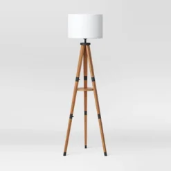 Tripod Floor Lamp With Shelf Brown Wood - Threshold™ -Home Improvement Store GUEST b1b8ca20 55ea 4c4e bc34 1f4ca7a73cd2