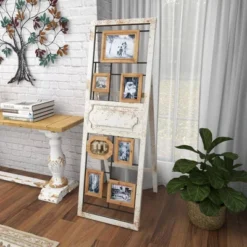 Wood 6 Slot Wall Photo Frame With Floor Stand Brown - Olivia & May -Home Improvement Store GUEST b540e4d7 9fd9 4e38 b76b 251ffd7c0f50