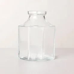 Octagonal Clear Glass Bottle Vase - Hearth & Hand™ With Magnolia -Home Improvement Store GUEST b77fda3b 4964 41c9 b258 a7f93f4b99c9
