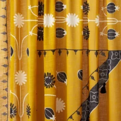 2pk Light Filtering Doorway Embroidery Window Curtain Panels Gold - Opalhouse™ Designed With Jungalow™ -Home Improvement Store GUEST b974e2ad 1d91 4b57 9717 c8ae19cff47e