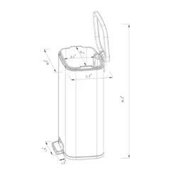 45L Rectangular Step Trash Can - Brightroom™ -Home Improvement Store GUEST bc44a777 3ad8 456c b42b 05cf0b17d67c