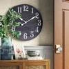 26" Farmhouse Wooden Wall Clock Black - Threshold™ -Home Improvement Store GUEST c15534f9 b193 4ed6 8e06 c058913c551c