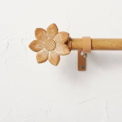 Flower Faux Wood Curtain Rod Natural Wood - Opalhouse™ Designed With Jungalow™ -Home Improvement Store GUEST c5b5a613 8f9b 4e84 9eff 5ca6e3369a7b