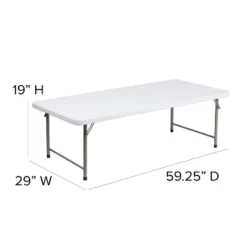 Flash Furniture 4.93-Foot Kid's Granite White Plastic Folding Table -Home Improvement Store GUEST ca401930 3ca2 43e4 a6f4 88afb68478bb