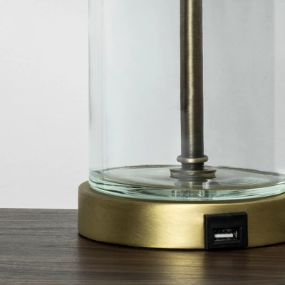 Fillable Accent With USB Table Lamp Brass - Threshold 6 Fillable Accent With USB Table Lamp Brass - Threshold - Image 4