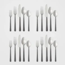 20pc Hubbardston Flatware Set Black - Threshold™ -Home Improvement Store GUEST dc38d691 3449 481a bf3c c841a47ed14b