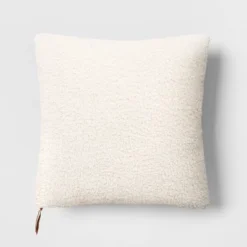Oversized Teddy Boucle Toss Square Throw Pillow - Threshold™ -Home Improvement Store GUEST e07367cc c6aa 4de9 aa04 070628f470ca