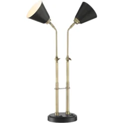 Possini Euro Design Sentry Modern Mid Century Desk Lamp 23" High Black Brass With USB Charging Port LED Adjustable Cone Shade For Bedroom Living Room 17 Possini Euro Design Sentry Modern Mid Century Desk Lamp 23" High Black Brass With USB Charging Port LED Adjustable Cone Shade For Bedroom Living Room -Home Improvement Store GUEST e240447e 5fa7 45ac adb1 c441648f3303