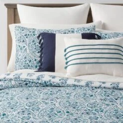 12pc Reversible Paisley Print Comforter & Sheets Set Blue/Dark Teal Blue - Threshold™ 23 12pc Reversible Paisley Print Comforter & Sheets Set Blue/Dark Teal Blue - Threshold™ -Home Improvement Store GUEST e3f1ec9a 3b66 4053 b0fe 00d8eb4ecda8