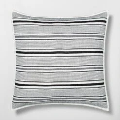 Textured Stripe Pillow Sham Dark Gray/Cream - Hearth & Hand With Magnolia 11 Textured Stripe Pillow Sham Dark Gray/Cream - Hearth & Hand With Magnolia -Home Improvement Store GUEST e5d23bbb adcc 4d87 a960 dc48647436f7