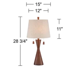 360 Lighting Omar Modern Table Lamp 28 3/4" Tall Warm Brown Wood Hourglass Oatmeal Fabric Drum Shade For Bedroom Living Room Bedside Nightstand Office 8 360 Lighting Omar Modern Table Lamp 28 3/4" Tall Warm Brown Wood Hourglass Oatmeal Fabric Drum Shade For Bedroom Living Room Bedside Nightstand Office -Home Improvement Store GUEST e6133243 7521 466c 866d fc796a8ed041