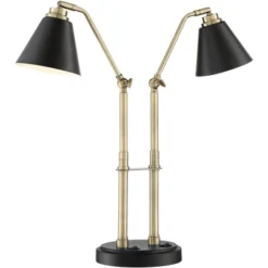 Possini Euro Design Sentry Modern Mid Century Desk Lamp 23" High Black Brass With USB Charging Port LED Adjustable Cone Shade For Bedroom Living Room 15 Possini Euro Design Sentry Modern Mid Century Desk Lamp 23" High Black Brass With USB Charging Port LED Adjustable Cone Shade For Bedroom Living Room -Home Improvement Store GUEST e91d5c36 9c3b 4fda 8e73 e5a8e478b0f2