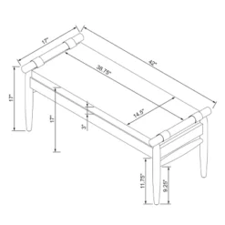 Upholstered Natural Wood Accent Bench Oatmeal - Hearth & Hand™ With Magnolia -Home Improvement Store GUEST ef9437ac 18a2 4047 8ac0 d097d78327a9