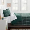 Grid Print Microfiber Reversible Comforter & Sheet Set Dark Green - Room Essentials™ -Home Improvement Store GUEST f2916d48 beca 4579 83de 73f308bcc6b6