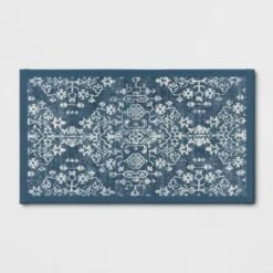 Vintage Print Comfort Rug Blue - Threshold™ -Home Improvement Store GUEST f437994b 06fa 4df6 84f2 e90cb16dba7b