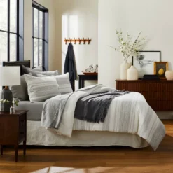 3pc Heathered Stripe Comforter Bedding Set - Hearth & Hand™ With Magnolia 7 3pc Heathered Stripe Comforter Bedding Set - Hearth & Hand™ With Magnolia -Home Improvement Store GUEST f5d6068f c55f 4043 923f e6673cd682bd