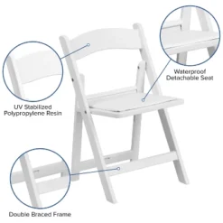 Flash Furniture 10 Pack Kids White Resin Folding Event Party Chair With Vinyl Padded Seat -Home Improvement Store GUEST f64b1725 5795 4c83 a07e e07cd94394db