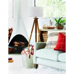 Oak Wood Tripod Floor Lamp Dark Brown - Threshold™ -Home Improvement Store GUEST f662f2ec 6ed0 4f35 8681 9ea5c84bfc7c