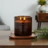 23oz XL 3-Wick Fennel + Pine Wooden Amber Glass With Wood Lid And Stamped Logo Amber Candle - Threshold™ -Home Improvement Store GUEST f97e7f56 2b88 45f1 b9bf 917ecf7e2463
